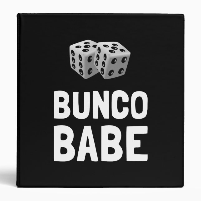Bunco Babe Dice 3 Ring Binder (Front)