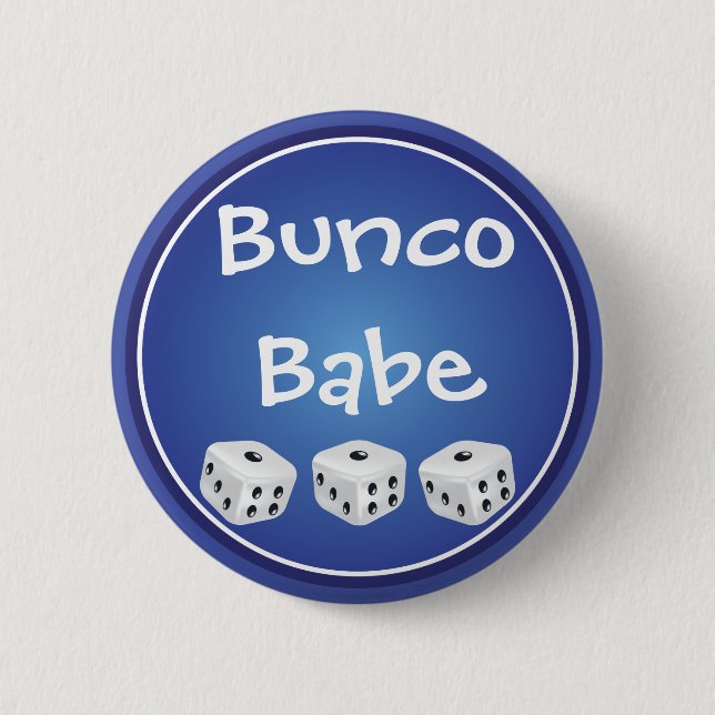 Bunco Babe Dice Pinback Button (Front)