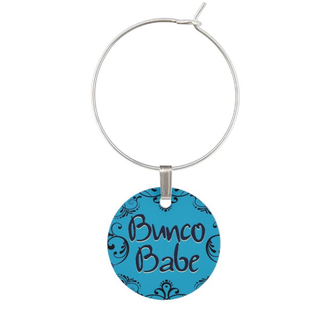 Bunco Babe Lucky Wine Charm (Front)