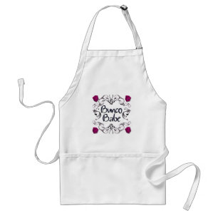Bunco Babe with Swirls Button Adult Apron