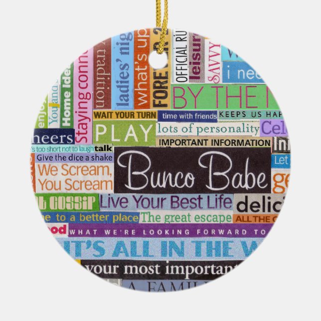 Bunco Best Ceramic Ornament (Front)