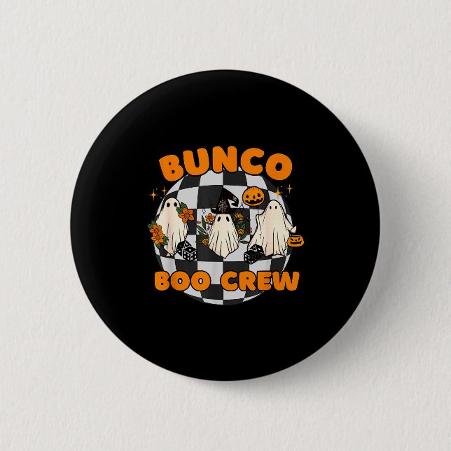 Bunco Boo Crew Bunco Halloween Dice  Button (Front)