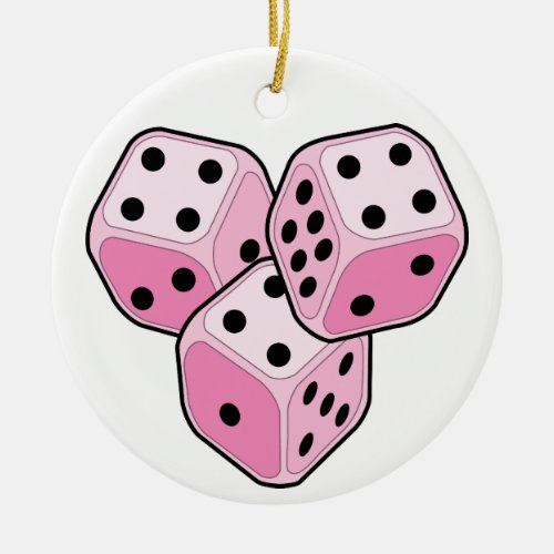 Bunco Breast Cancer Ceramic Ornament