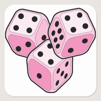 Bunco Breast Cancer Square Sticker