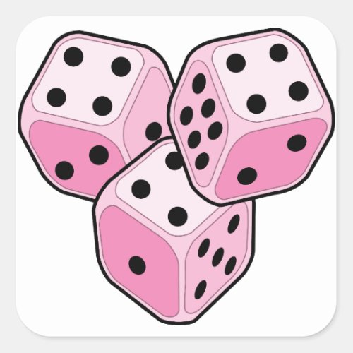 Bunco Breast Cancer Square Sticker