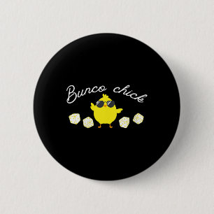Bunco Chick Easter Spring Bunco Dice  Button