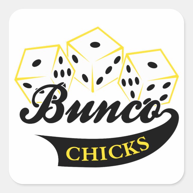Bunco Chicks Square Sticker (Front)