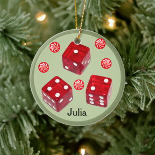 Bunco Christmas Ceramic Ornament