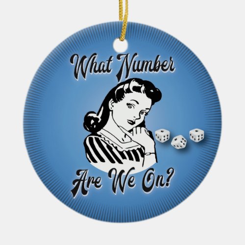 Bunco Christmas Ornament _ Retro What Number