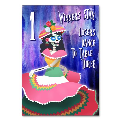 Bunco Day of The Dead October Halloween Table 1 Table Number