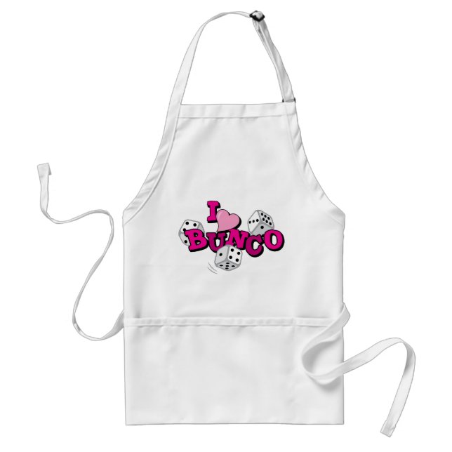 Bunco Dice Game Adult Apron (Front)