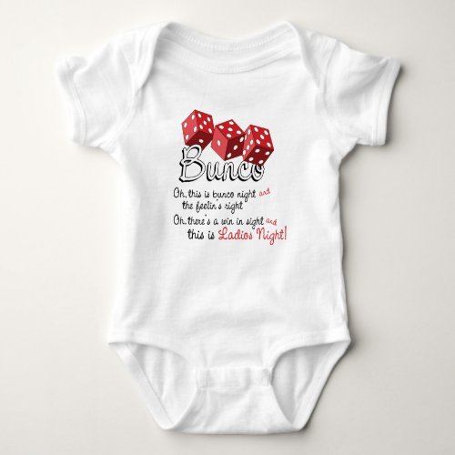 Bunco Dice Game Baby Bodysuit