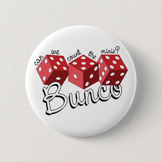 Bunco Dice Game Button (Front)