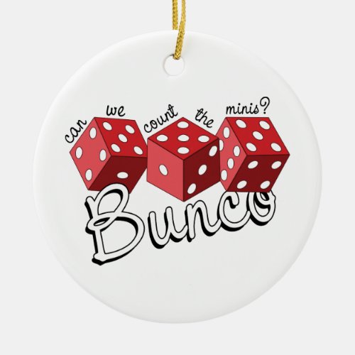 Bunco Dice Game Ceramic Ornament