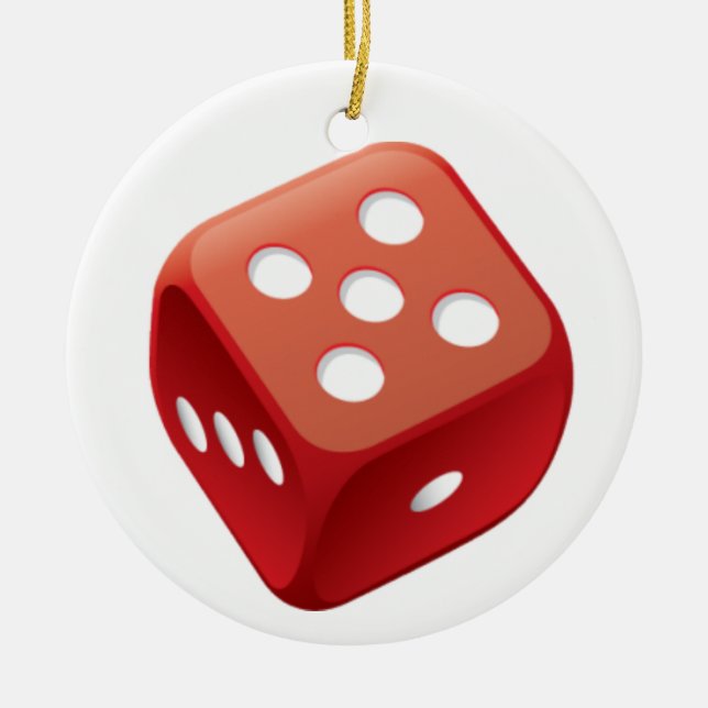 Bunco Dice Game  Ceramic Ornament (Front)