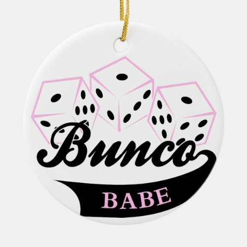 Bunco Dice Game Ceramic Ornament