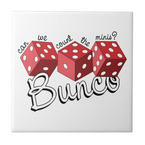 Bunco Dice Game Ceramic Tile
