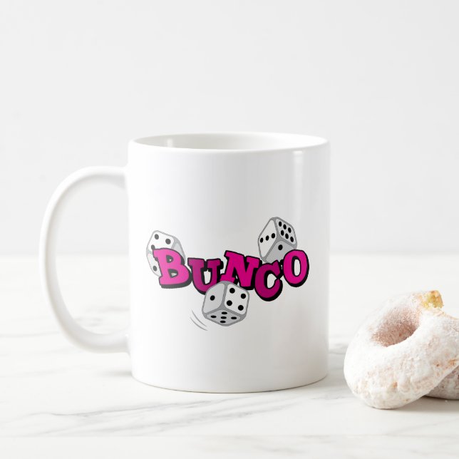 Bunco Dice Game Coffee Mug (With Donut)