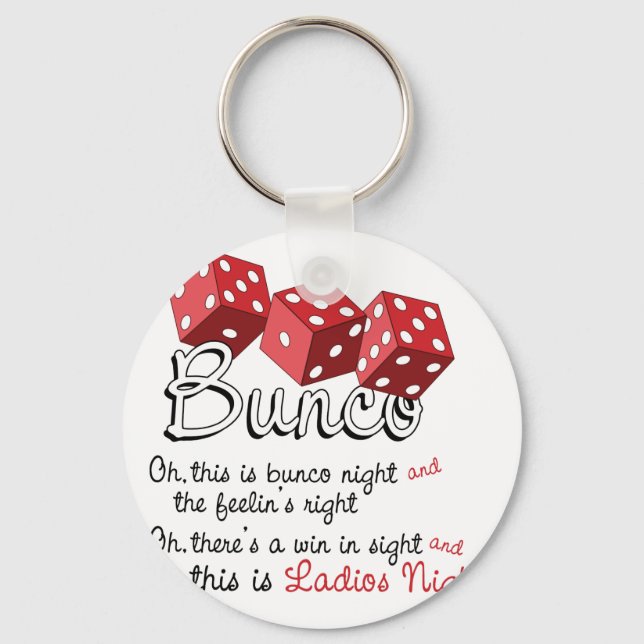 Bunco Dice Game Keychain (Front)