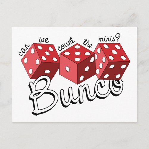 Bunco Dice Game Postcard