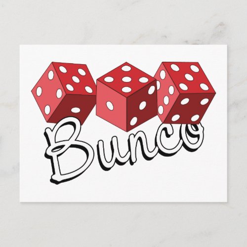 Bunco Dice Game Postcard