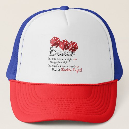 Bunco Dice Game Trucker Hat