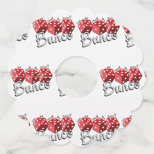 Bunco Dice Game Wine Glass Tag