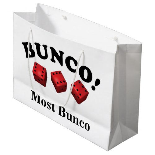 Bunco Dice Gift Most Bunco Large Gift Bag