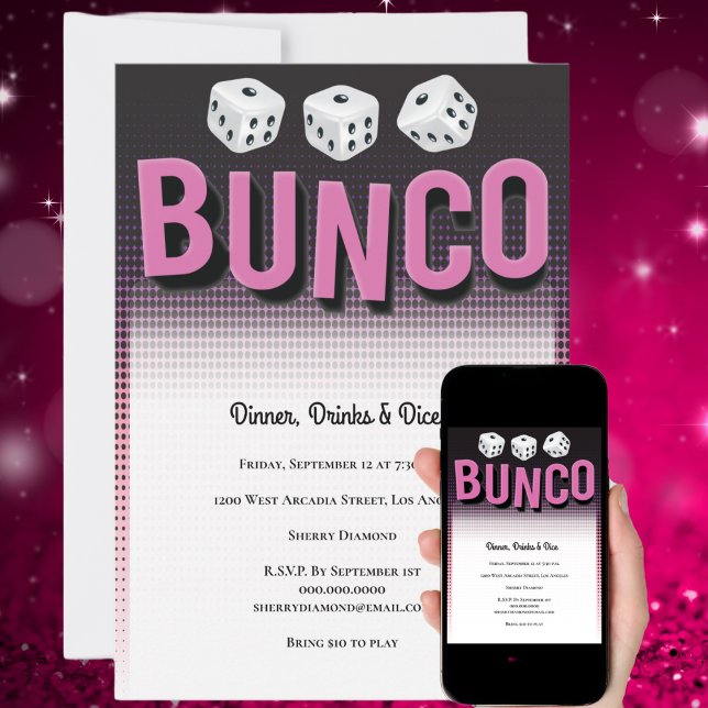 Bunco Dice Party Invitation (Creator Uploaded)