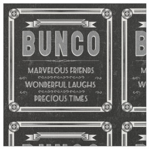 Bunco Fabric - Vintage Typography