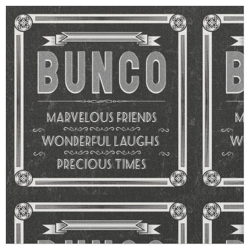 Bunco Fabric - Vintage Typography