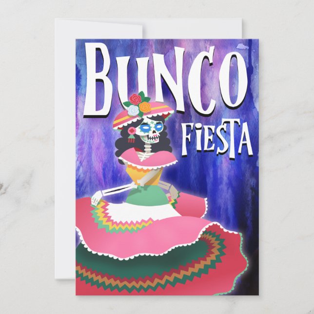 Bunco Fiesta Party Cinco de Mayo Invitation (Front)