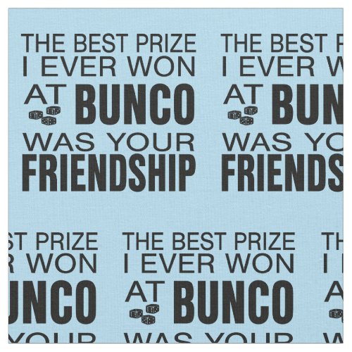 Bunco Friendship Dice Blue Novelty Fabric