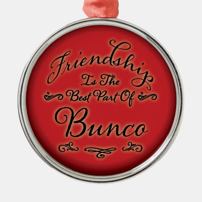 Bunco Friendship Metal Ornament (Front)