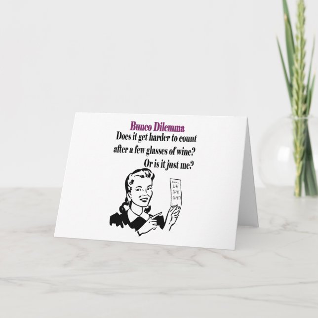 Bunco - Funny Dilema Holiday Card (Front)