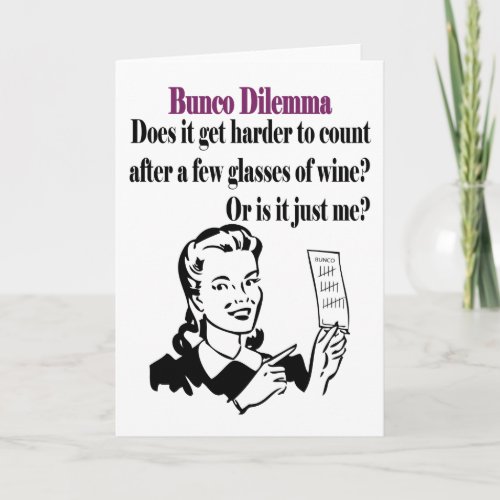 Bunco _ Funny Dilema Holiday Card