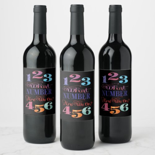 Bunco Funny What Number Are We On Typography Wine Label