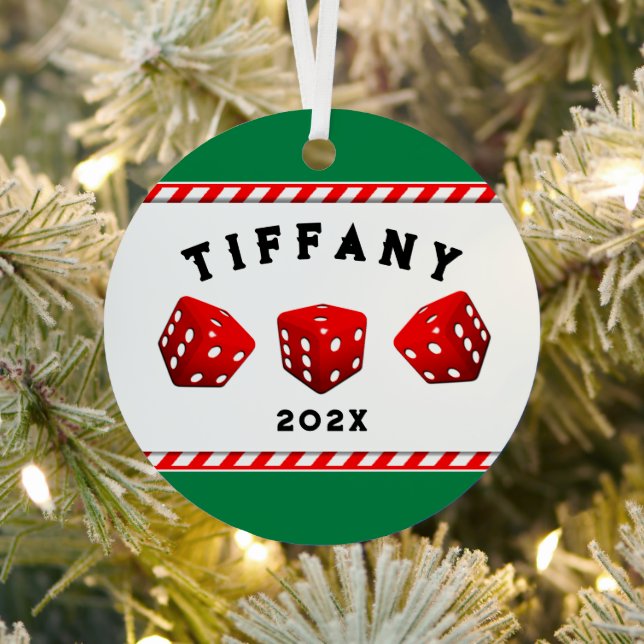 Bunco Game Collectible Metal Ornament (Insitu)