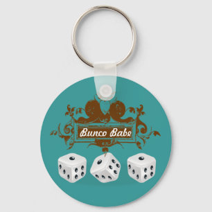 bunco game design keychain