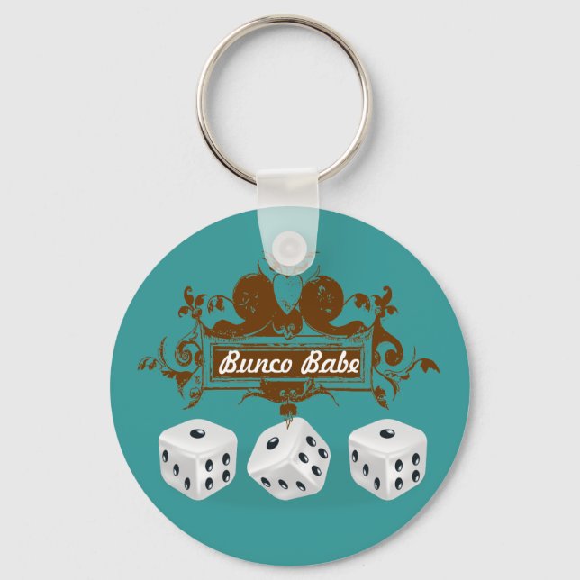 bunco game design keychain (Front)