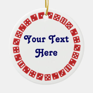 Bunco Game Night Gift Ceramic Ornament