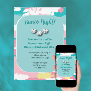 Bunco Game Party Event Invitation