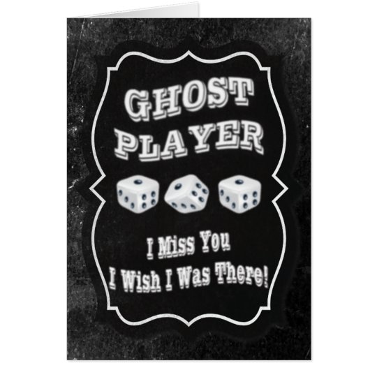 Bunco Ghost Player Card | Zazzle