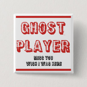 bunco ghost player pinback button