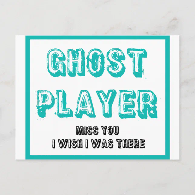 bunco ghost player postcard | Zazzle