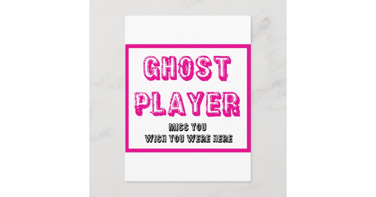 bunco ghost player postcard | Zazzle