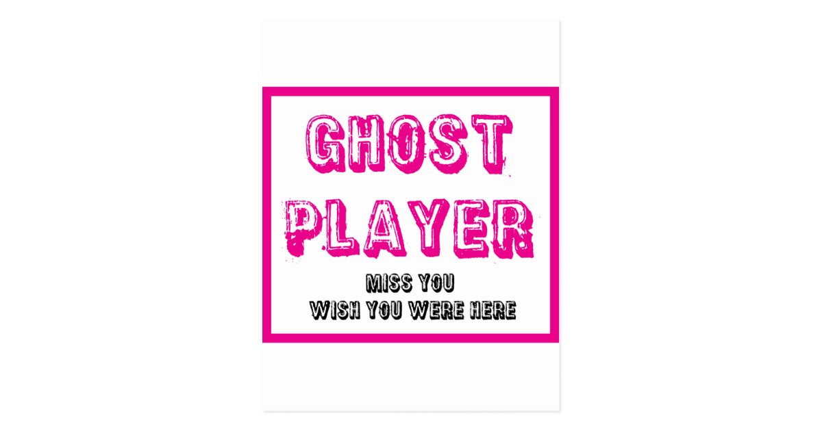 bunco ghost player postcard | Zazzle.com