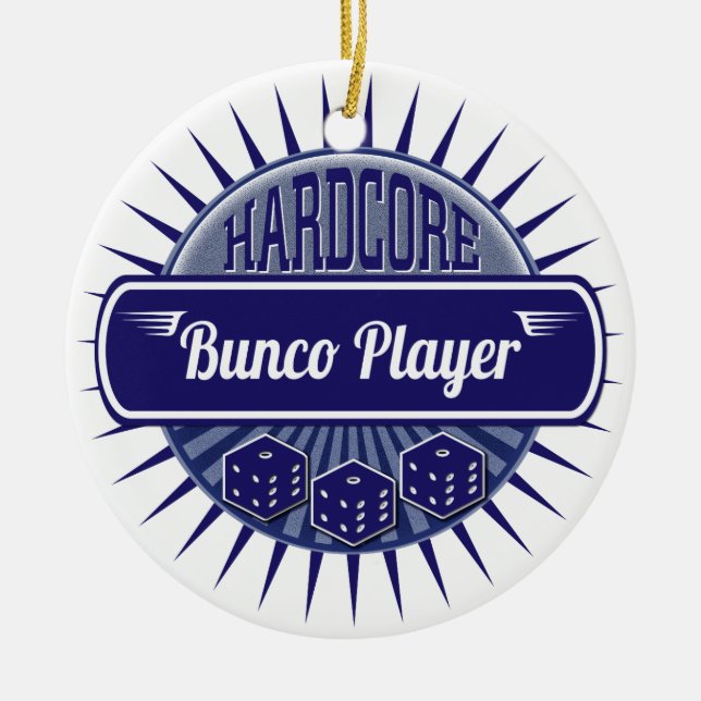 Bunco Girls Night Out Lucky Dice Ceramic Ornament (Front)