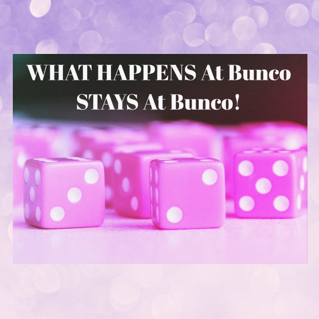 Bunco Girls Night Out Pink Dice Party Invitation (Creator Uploaded)