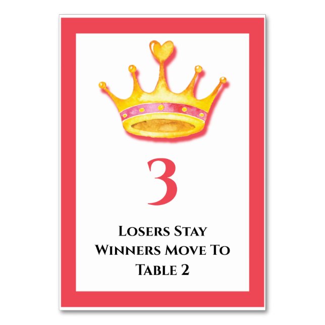 Bunco Gold Crown Table 3 of 5 Card  (Front)